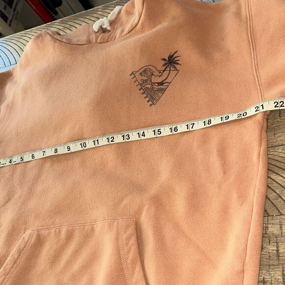 Billabong Peach Hoodie with Black Logo - Picture 15 of 16